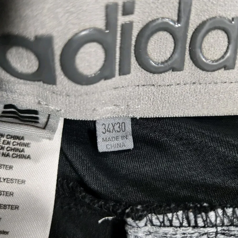 Mens Adidas Golf Performance Pants Black Stretch Flat Front 34x30